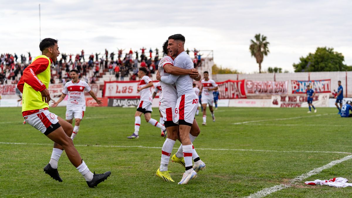 Players celebrating a goal
